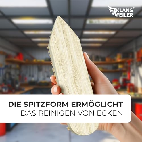 Klangfeiler® 2 Scheuerbürsten Reinigungsbürste aus Holz - Hart & Sehr Hart - Made in Ukraine