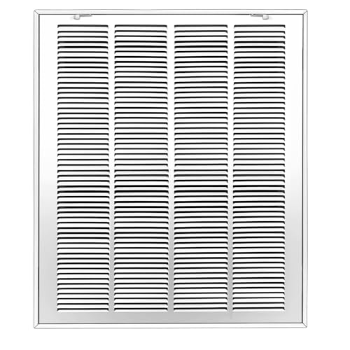 Fancat Return Air Filter Grille for 20x25 Duct Opening, Steel Return Air Grille with Removable Door for 1-Inch Filters, HVAC Vent Cover Grill for Sidewall/Ceiling, Outer Dimensions: 22 5/8'Wx27 5/8'H
