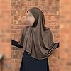 Hijab instantané XL une pièce Al Amira avec couvre-menton idéal pour la maison/bureau/mosquée/Madrassa/Umrah/Hajj/Ramadan/Aïd/cadeau, chocolat, Taille unique #1