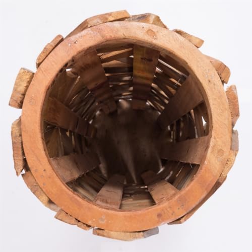 Vase de sol Vela en teck de 79 cm pour sublimer les angles vides