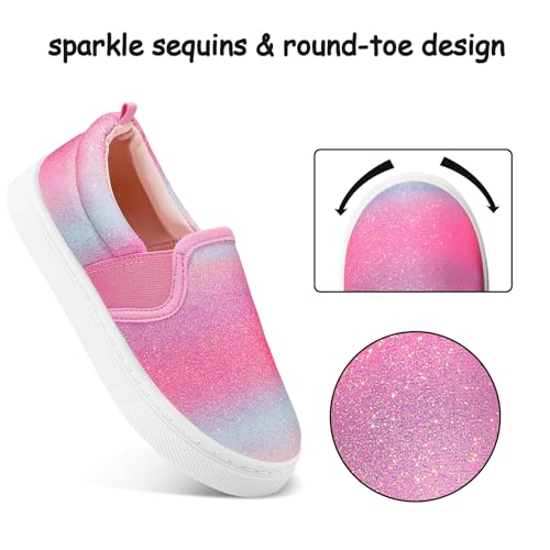 Image of K KomForme Toddler Sneakers for Girls Boys Slip On Canvas Walking Shoes | Lightweight, Comfortable