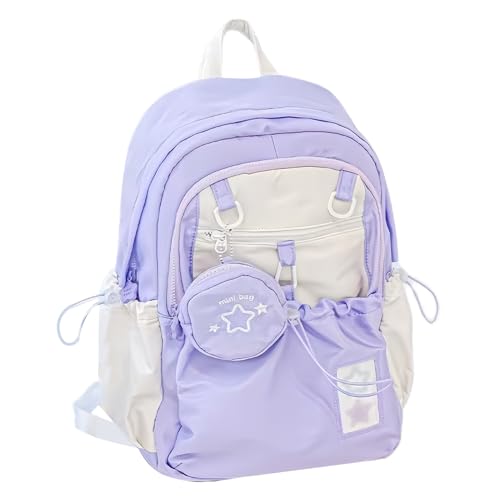 Mochila de capacidad – Bolsa de estudiante con múltiples bolsillos, elegante mochila escolar casual con compartimentos espaciosos, bolsa de transporte portátil para adolescentes, adolescentes, adultos