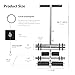 Calcy Ssay Court Line Tape Machine, with Drawing Circle Kit, Parking Lot Striping Machine for Driveway, Asphalt or Concrete, Basketball Courts, Pickleball Court, Road Warning(Stainless Steel)