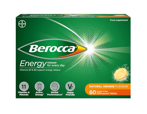 Berocca Effervescent Tablets, 60 Tablets, Orange