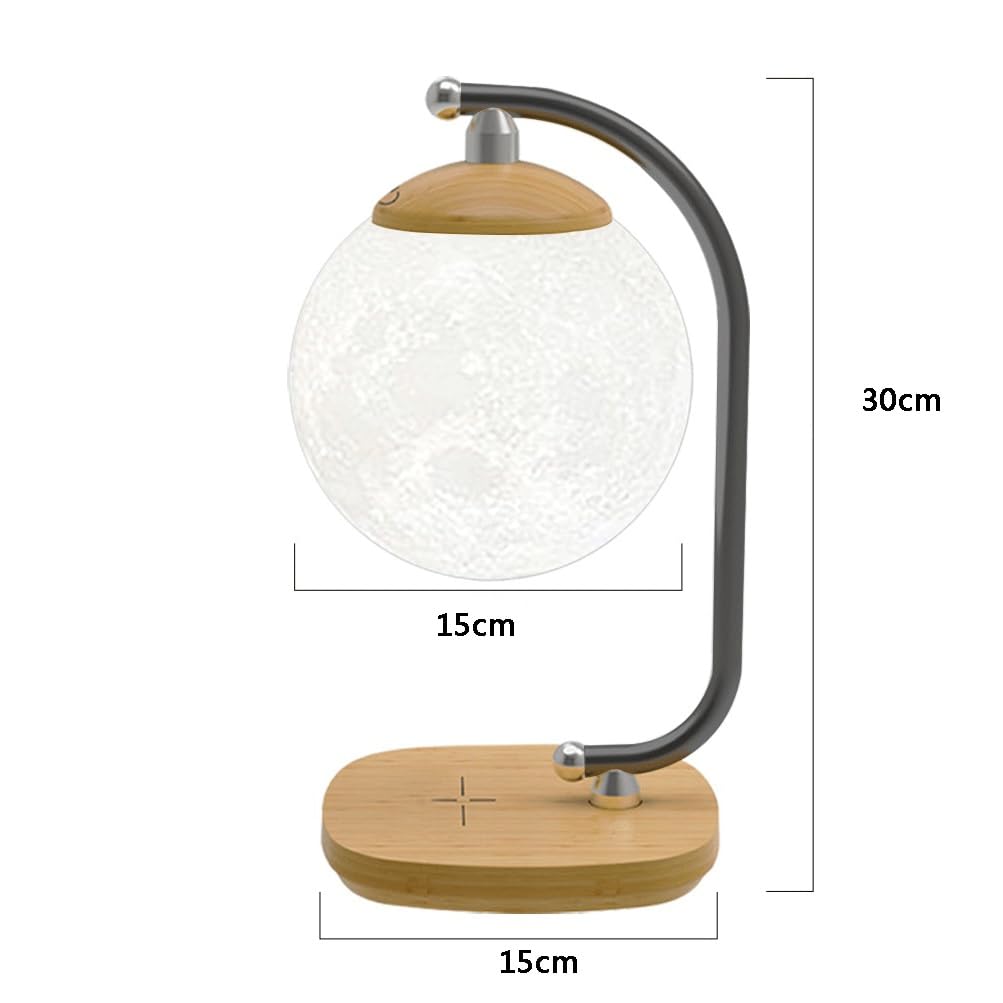 Lampka biurkowa Kreatywny prezent Lampa biurkowa Nauka Czytanie Kolorowy Księżyc Ciepły Lampka nocna