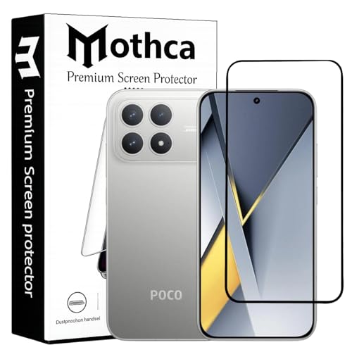 Image of Mothca Advanced Tempered Glass Screen Protector Compatible for Poco F8 Pro with Edge to Edge Coverage - Case Friendly, Anti-Scratch & Bubble-Free Installation Kit