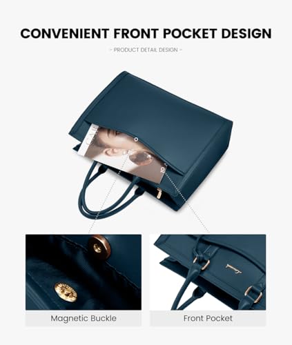 Image of LOVEVOOK Laptop Tote Bag for Women, Office Work Bag Briefcase fit for Laptop, Large Capacity Teacher Bag Handbag