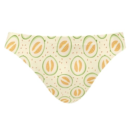 S Husky Cantaloupe Fruit Swim Briefs for Men Bikini Swimwear Boys Short XXL B0404891
