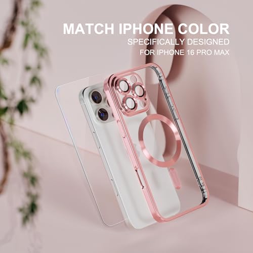 Image of Misea Magnetic for iPhone 16 Pro Max Case Compatible with MagSafe Pink