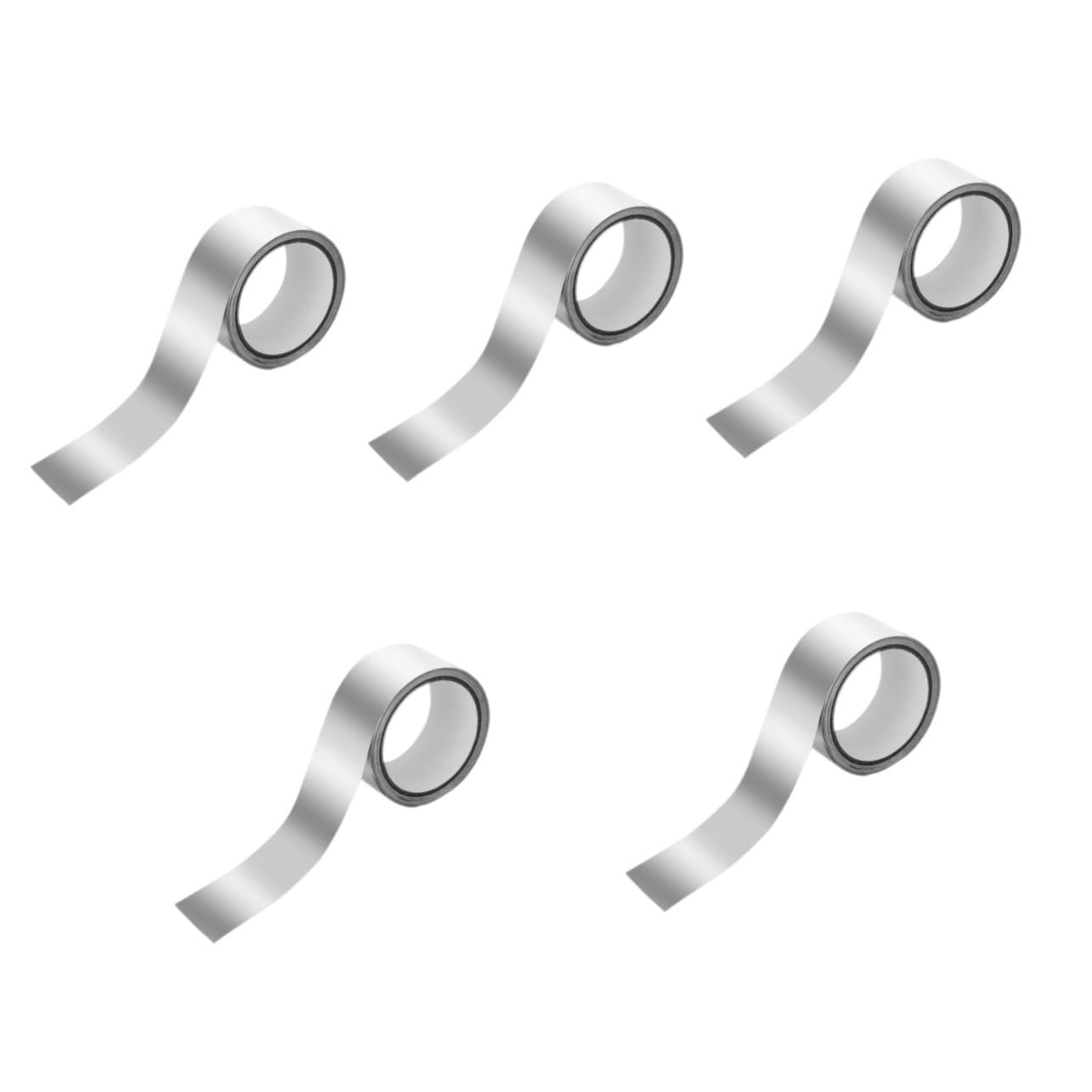 SHINEOFI 5rouleaux Ruban Adhésif Aluminium Conducteur Pour Isolation Thermique Et Réparation Bande Résistante Aux Températures Polyvalente Pour Maison Et Atelier