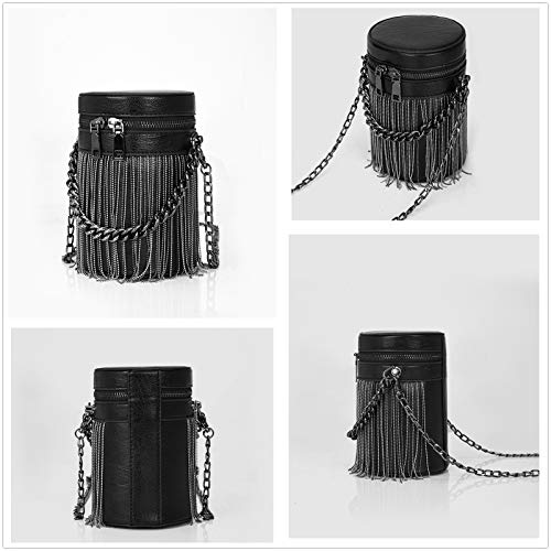 Y2K Punk Bag Tassel Totes Gothic Fringe Bag Women Shoulder Funky Bags Sourpuss Rock Fashion Crossbody Handbag4