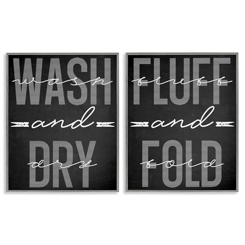 Giclées de buanderie Stupell Industries pour habiller un grand mur vide avec cadres gris
