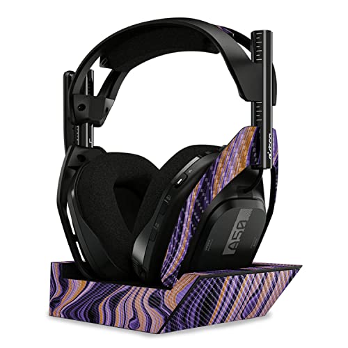 Image of MightySkins Carbon Fiber Skin Compatible with Astro A50 Wireless Headphones + Base Station (Gen 4) - Purple Jewel | Protective, Durable Textured Carbon Fiber Finish | Easy to Apply | Made in The USA
