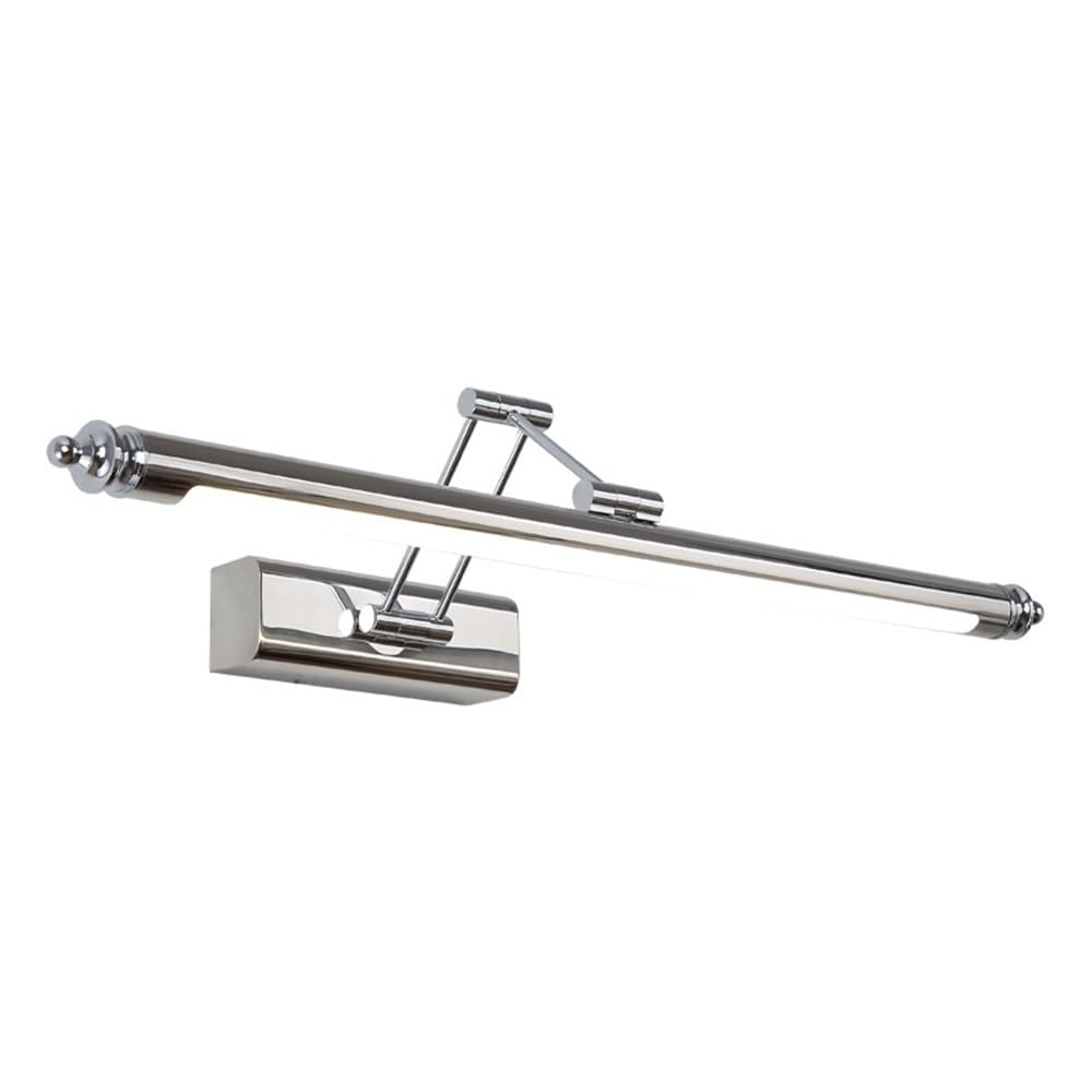 LYOUAE Modern LED Adjustable Bathroom Light Strip Linear Vanity Light Bar Wall Toilet Bath Mirror Front Lights Picture Lighting(Chrome Warm Light,60cm)