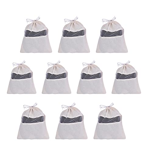 Image of SOLSTICE Cotton Shoe Cover | Washable Reusable Bag for Shoes /Flip Flops | Travelling and Storage (Pack of 10)
