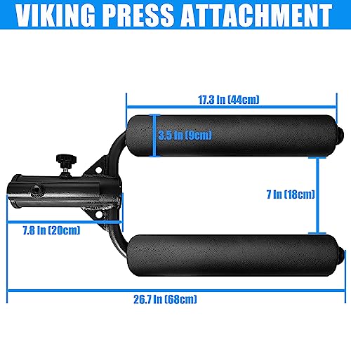 Image of Viking Press Landmine Handle for 2-Inch Barbell, Hack Squat T-Bar Row Attachment Strength Training Accessories, Shoulder Press Landmine Attachment Equipment