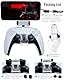 Joso PS5 Controller Phone Mount Clip, Clip-Halterung für PS5 DualSense Wireless Controller, Unterstützung iPhone, Android mit PS Remote Play mit OTG USB Typ C & Micro USB Kabel, 4 Daumen Griffkappen