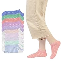 Chalier Cozy 10 Pairs Sports Trainer Sneakers Ankle Socks for Women Short Cotton Socks Novelty Crew Socks ladies Socks Gift for girls(one size/Purple)