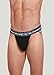 Jockey Men's Underwear Sport Silver Microfiber Jock Strap, Black, M