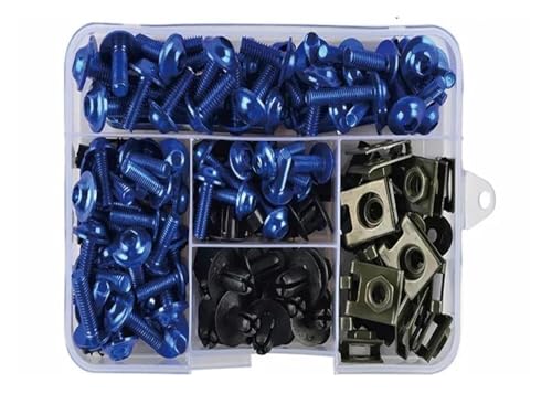 Boulons de carénage avec clips d'écrou bleus pour Suzuki GSX R