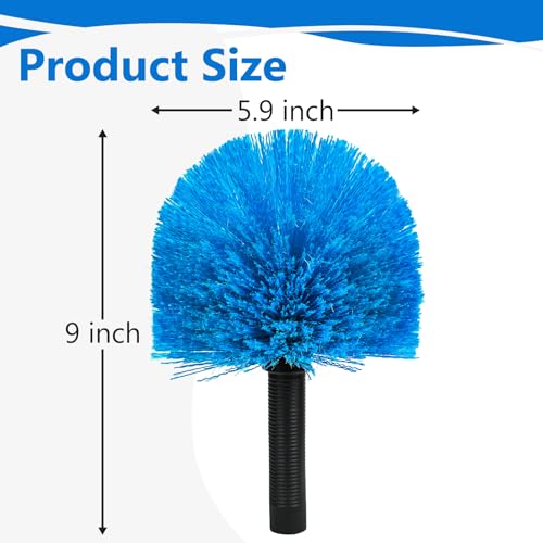 Image of Replacement Cobweb Duster Brush Head - Twist-On, Fits Standard 3 /4″ Threaded Poles, Spider Wed Brush Refill, Dust & Cobweb Remover for High Ceilings and Corners