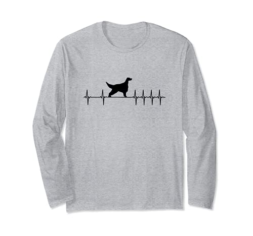 Irish Setter Dog Long Sleeve T-Shirt, Grey