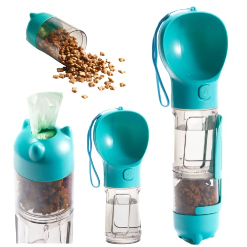 Portable Dog Water Bottle with Leak Proof Drinking Feeder, Treat ...