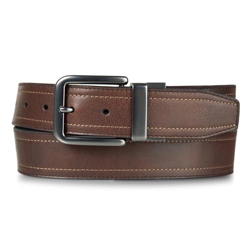 Wolverine Men's Reversible Full Grain Leather Belt | Heavy Duty | Workwear | Casual | Durable | Metal Buckle