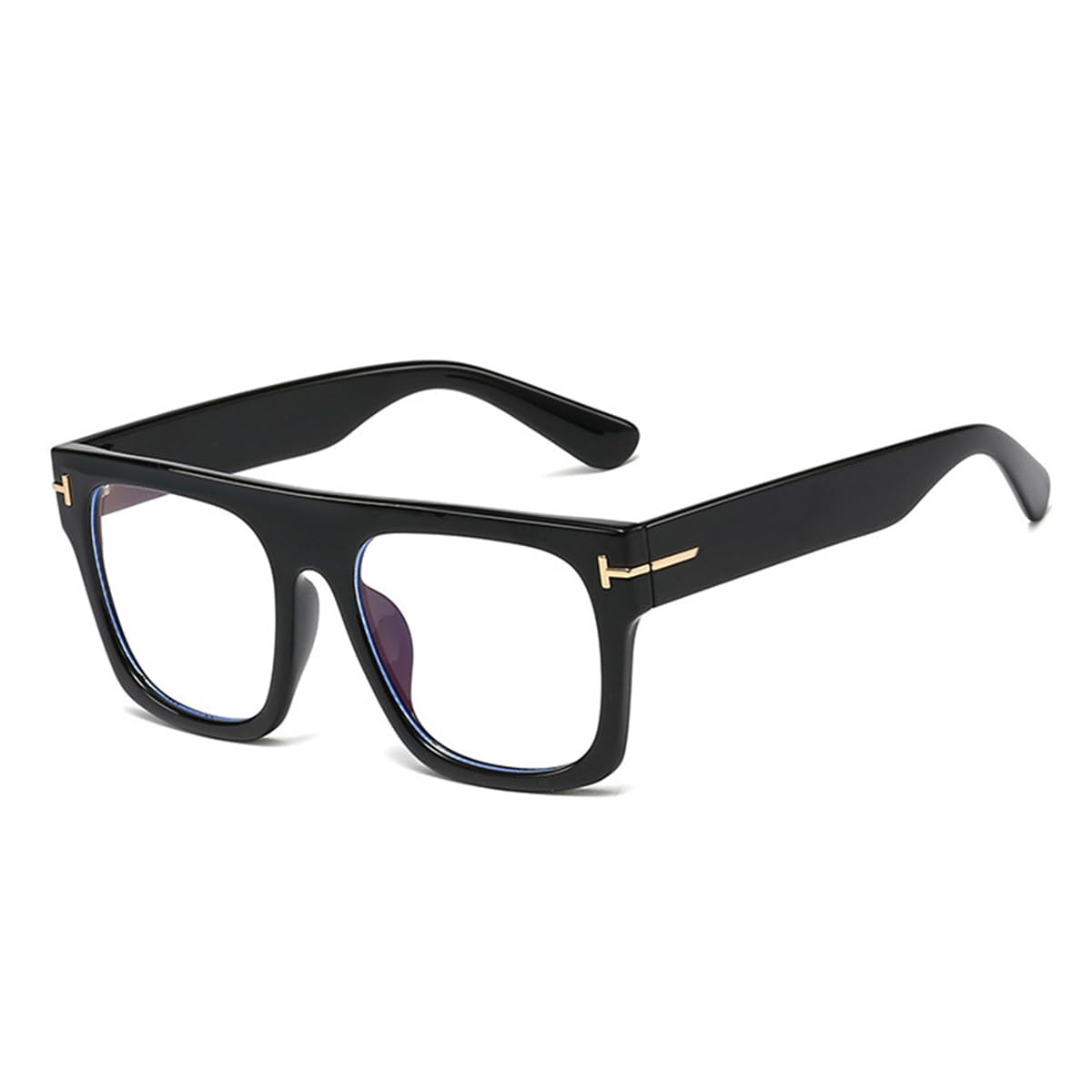 EYEGLSMST Oversized Reading Glasses for Women and Men, Large Square Blue Light Blocking Reader, Fashion Anti Eye Strain Eyewear(Black,3.5)