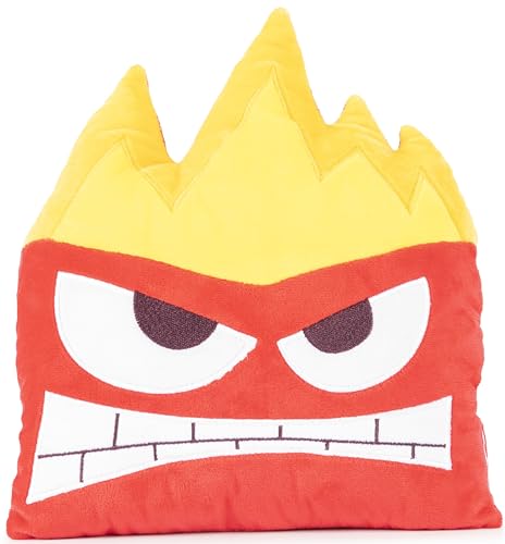 Disney Pixar Inside Out - Coussin Décoratif en Forme de Colère 30 cm Coussin Doux pour Lit Enfant