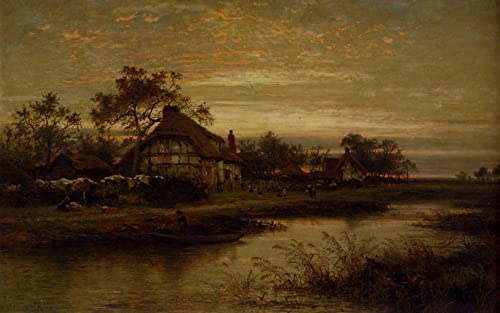 Toile murale Worcestershire Cottage de Benjamin Williams Leader pour décoration de bureau