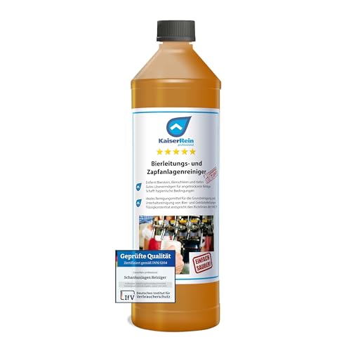 KaiserRein Bierleitungs- und Zapfanlagenreiniger 1L - Effektiver Schankanlagen Reiniger zur gründlichen Reinigung von Bierleitungen & Zapfanlagen