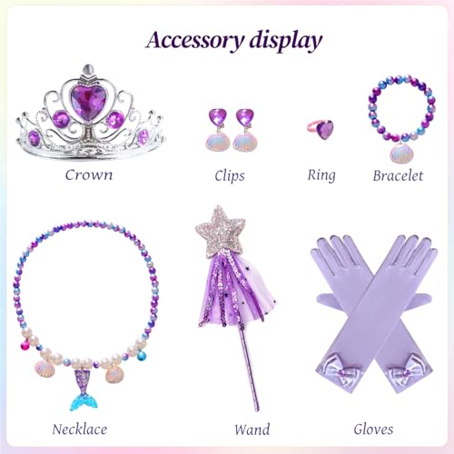 Disfraz de sirena para niñas princesa miniatura 3