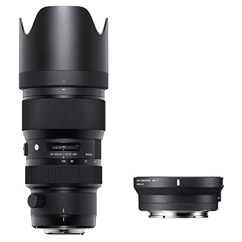 Sigma 693954_89E965 - Kit 50-100 mm F/1.8 Art EOS + MC-11, Color Negro