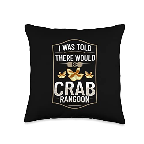 Crab Rangoon Cream Cheese Wontons Dip Sauce Chinese Throw Pillow