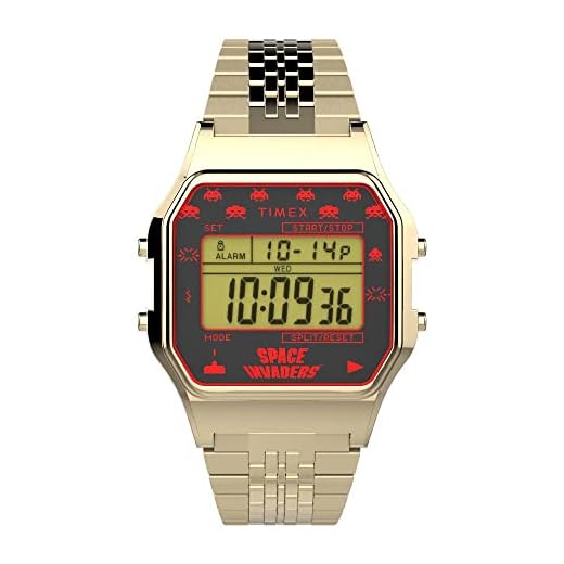 Timex Reloj Digital para Unisex de Cuarzo con Correa en Acero Inoxidable TW2V30100