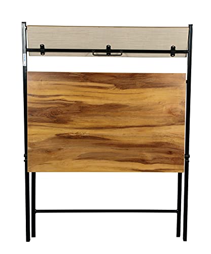 Image of BLUMUNO X-Plus Folding Table for Home, Office, Art, Study, Computer and Gaming I Foldable Desk I Work from Home I Multipurpose I Engineered Wood Top I No Assembly Required (Natural Wooden Finish)