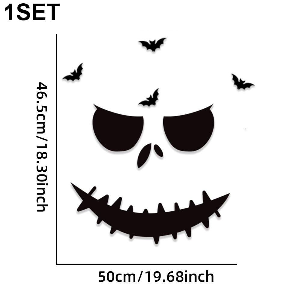 Halloweenowe naklejki na drzwi straszne naklejki z czaszką śmieszne naklejki na okna do nawiedzonych domów imprezy halloweenowe dekoracje ścienne