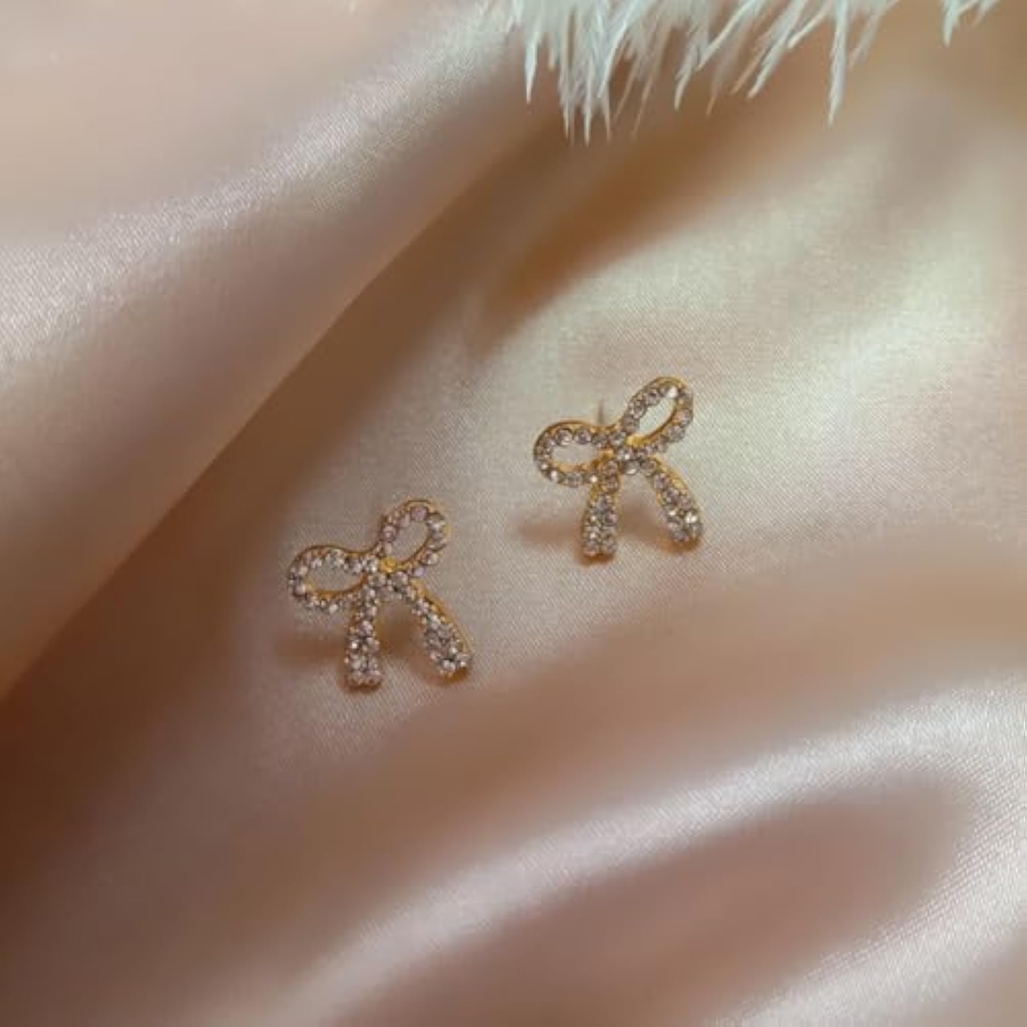 Fashion Shimmering Bow Bliss Earrings
