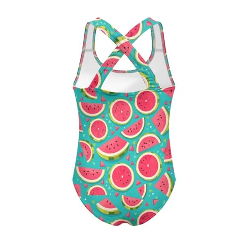 Image of Girls One Piece Swimsuit Teens Cross Back Summer Beach Wear for 5-14Y