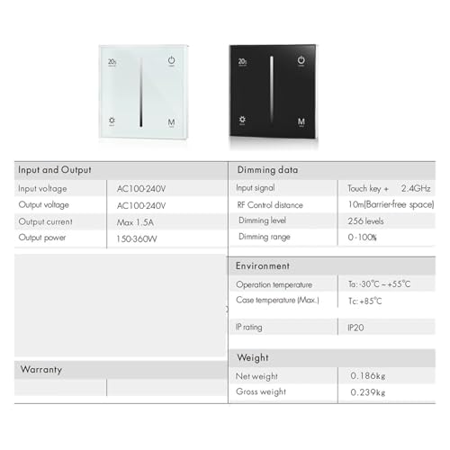 Variateur LED Triac AC 110V 220V S1-K B avec télécommande - 3