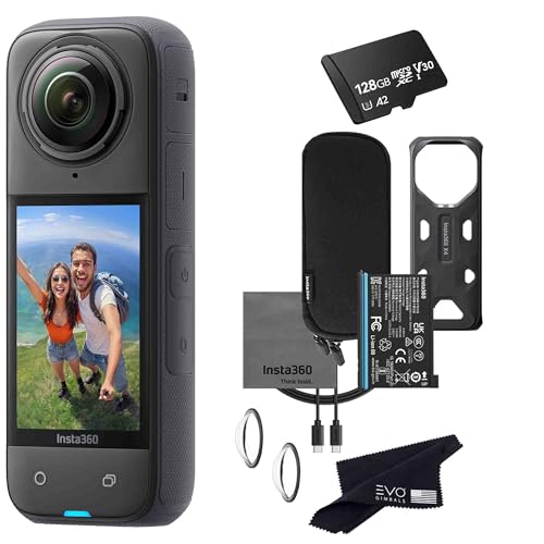 Image of Insta360 X4 360 Degree Waterproof Action Camera, 5.7K 360, Stabilization, Touch Screen, AI Editing, Live Streaming, Webcam, Voice Control (128GB)