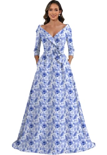 Chiffleure Satin Mother of The Bride Dresses with Long Sleeves