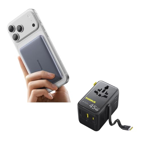 Baseus Picogo Power Bank Ultra Slim 5000mAh 45W Adaptador Viaje