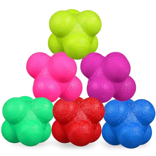 Balle de réaction lot de 6 pour améliorer ses réflexes et sa coordination 7cm