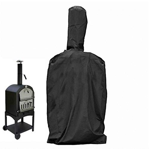 Grantien Cubierta para Horno para Pizza,Fundas Protectora para Barbacoa Al Aire Libre con Cordón,Impermeable,Anti-UV,210D Oxford Negro 165X65X45Cm Cover
