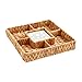 Mud Pie Woven Tray & Napkin Set, Tray 13 1/4" X 13 1/4" | Napkin 5" X 5"