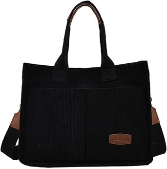 Tote Bag for Women Prite Corduroy Handbags Casual Hobo Messenger Bag Shoulder Bag with Multi-pocket