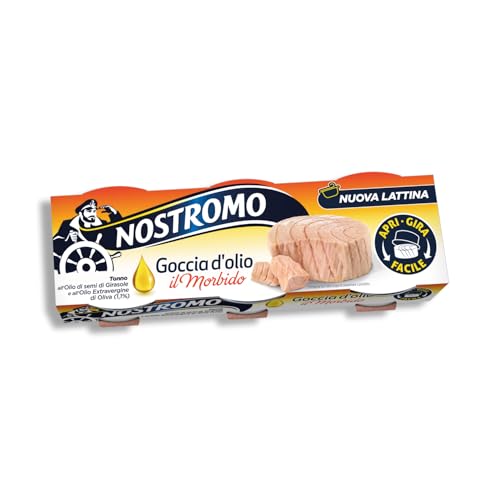 Nostromo - Tonno Apri Gira Facile il Morbido, 3 lattine da 65gr. All'olio di semi di girasole e olio extra vergine di oliva. Facile da servire, pronto da gustare.