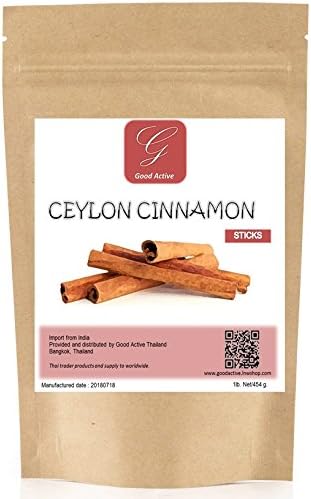 GOOD ACTIVE Ceylon Cinnamon Sticks, Pure Ceylon Cinnamon from Sri Lanka, 1lb
